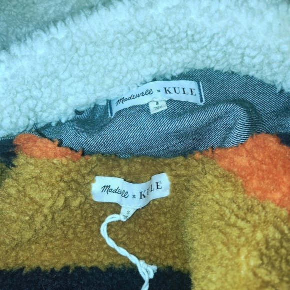 Madewell x KULE Sherpa Denim Jean Jacket Oversized Limited Edition Size Small - Picture 8 of 12